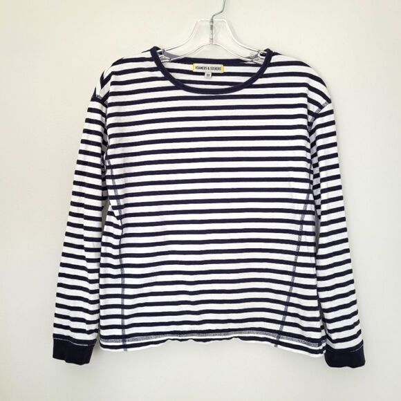 ROAMERS & SEEKERS nautical stripe LS tee - Picture 1 of 7